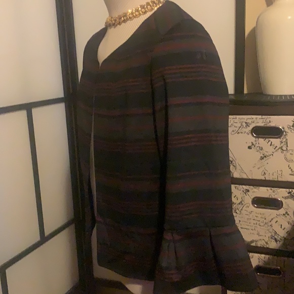 NINE WEST Women's Stripe Blazer Sz 10 (Defect for a repair guru 😊) - Picture 8 of 13